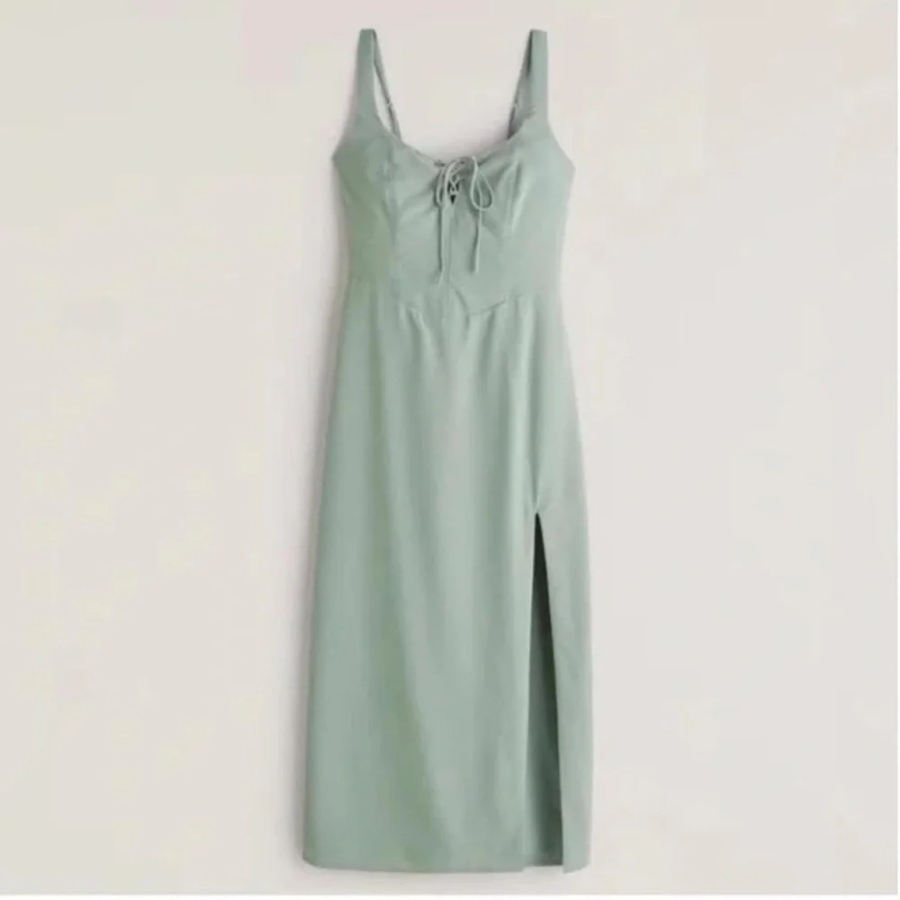 Abercrombie & Fitch Women's Green Dress - Picture 2 of 7